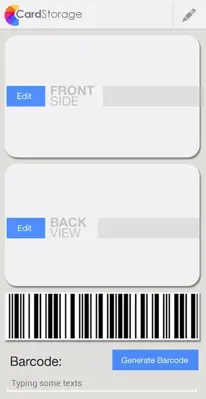 Card Storage android App screenshot 0